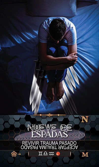 SWORDS 9 Reviving past trauma with tarot insights, focusing on spiritual healing and emotional renewal through deck symbolism and card interpretation.